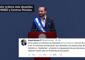 Bukele ordena más despidos en MINED y Centros Penales