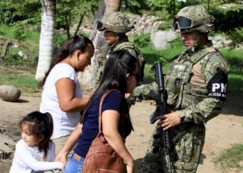 Guardia Nacional mexicana impide el paso de migrantes centroamericanos a los Estados Unidos