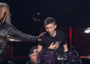 Metallica invitó a un admirador de 13 años a subir al escenario y tocar la batería