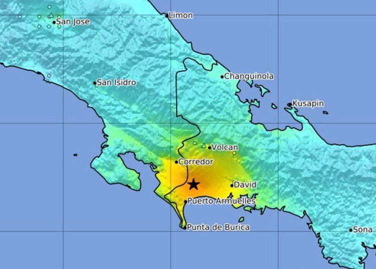Un fuerte sismo estremeció la frontera entre Costa Rica y Panamá