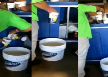 Video muestra cómo «reciclan» cerveza para vender al público en un estadio del fútbol mexicano