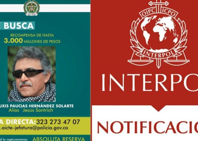 Colombia ofrece casi un millón de dólares por la captura del exlíder de las FARC Jesús Santrich