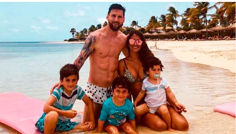 Messi y su familia de vacaciones en un exclusivo resort del caribe