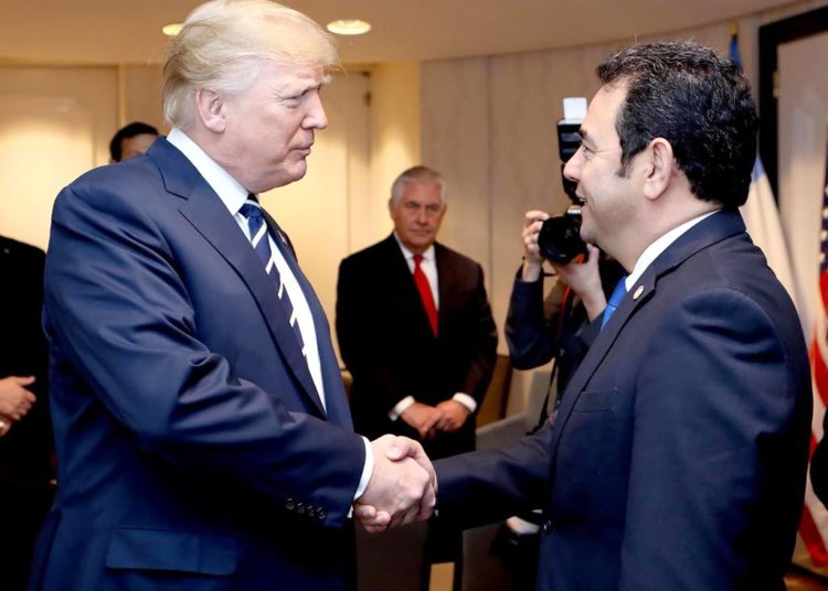 El presidente de Guatemala Jimmy Morales obligado suspender reunión con Trump