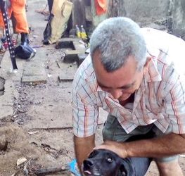(Vídeo) Bomberos rescatan a perro que cayó en un pozo de 15 metros
