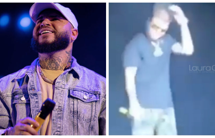 (VIDEO) Farruko pierde hasta el cabello durante un concierto