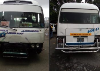 Decomisan unidad de ruta 101 D luego que fuera captado el cobrador atacando a un automovilista