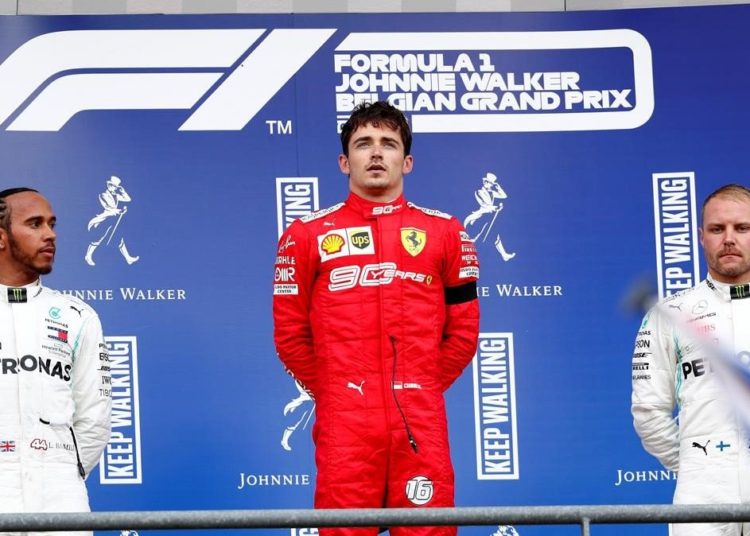 Charles Leclerc se quedó con el GP de Bélgica en una jornada de luto