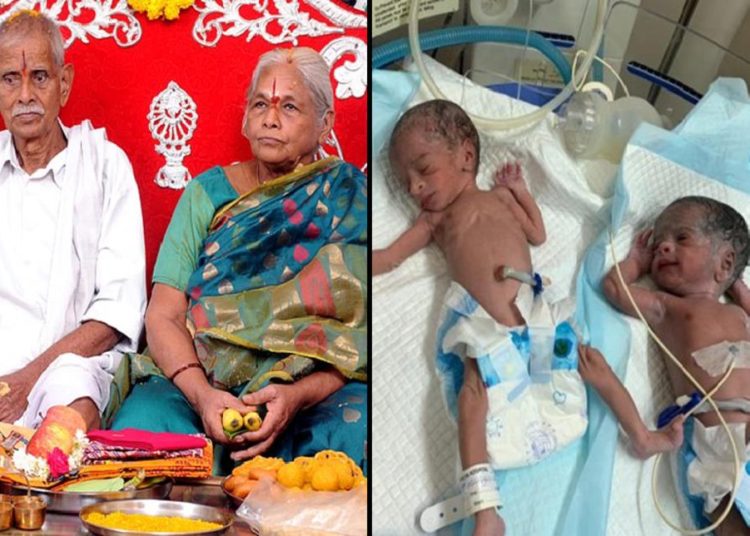 Mujer de 74 años que dio a luz gemelas en la India, falleció tras el parto