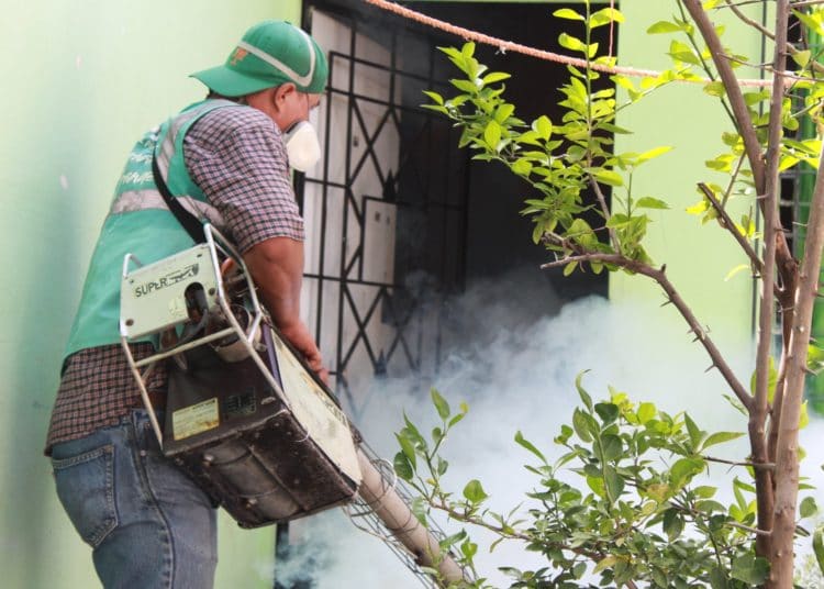 Alcaldía de San Miguel realiza campaña de limpieza y fumigación en colonia Las Palmeras