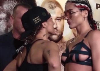 (VIDEO) Boxeadora besa a su oponente en el careo previo a su combate