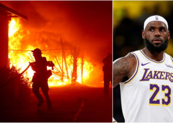 LeBron James y su familia fueron evacuados de emergencia por avance de los incendios
