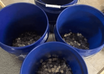 En venganza, mujer paga 7 mil 500 dólares en monedas a ex por divorcio