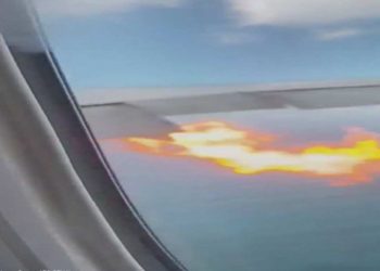 (VIDEO) Avión con 360 personas sufre el incendio de un motor y aterriza de emergencia en Los Ángeles