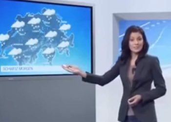 (VIDEO) ‘Chica del Clima’ sufre terrible caída en transmisión en vivo