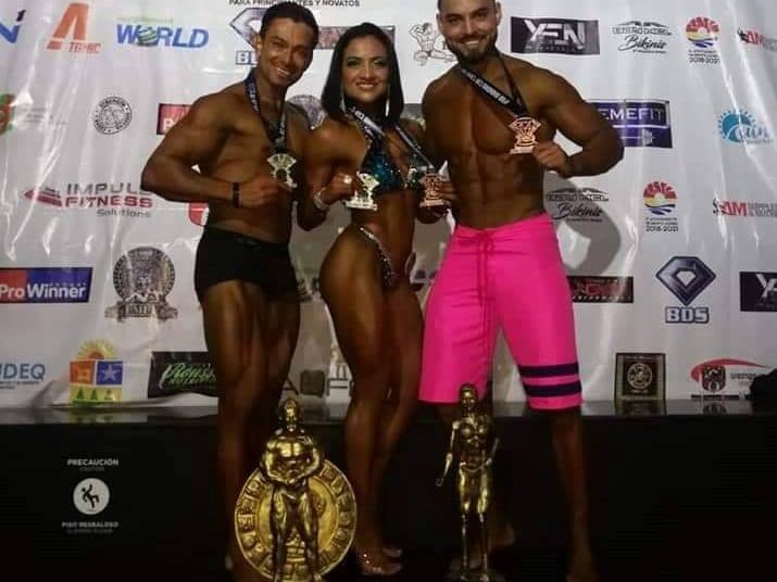 Salvadoreños ganan medallas de plata en el Diamond Cupe de físico culturismo en México