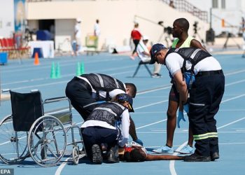 Atleta paralímpica colapsa de manera impactante por las altas temperaturas en Dubai
