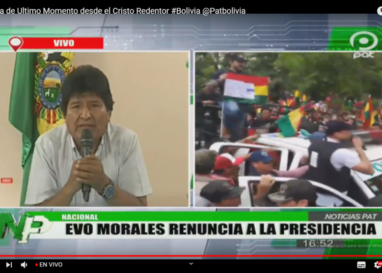 Evo Morales Renuncia A La Presidencia De Bolivia Diario La Página