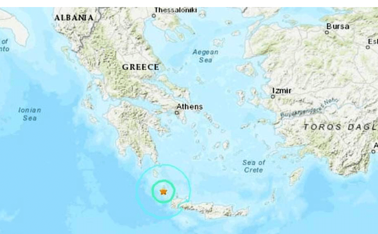 Terremoto de magnitud 6 grados sacude la isla de Creta