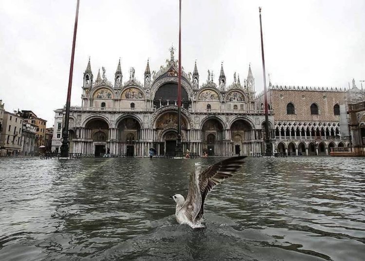 Cierran en Venecia la plaza San Marcos por las peores inundaciones en más de medio siglo