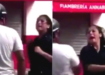 (VIDEO) Argentina: Un motociclista golpea a una policía y esta le da una dura respuesta