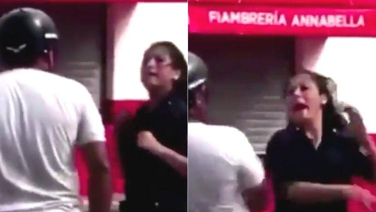 (VIDEO) Argentina: Un motociclista golpea a una policía y esta le da una dura respuesta