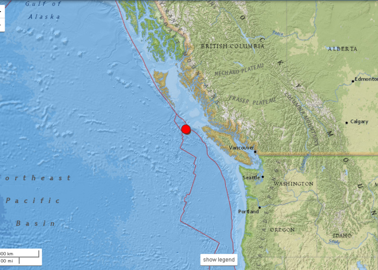 Tres terremotos sacuden Canadá en menos de 24 horas