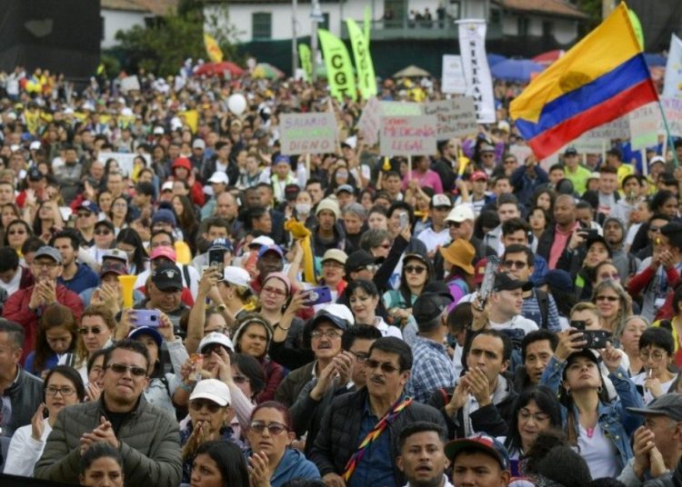 Nueva jornada de protestas en Colombia en el primer día de la semana