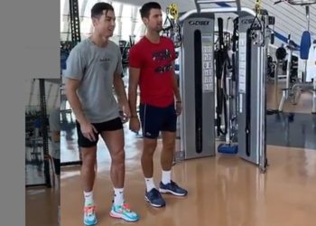 (VIDEO) Cristiano Ronaldo da lecciones a Djokovic para aprender a saltar