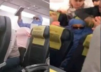 Supuesta mujer terrorista amenaza con explotar avión