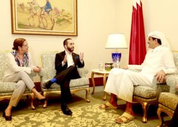 Presidente Bukele se reúne con el Emir de Qatar para fortalecer relación entre ambos países