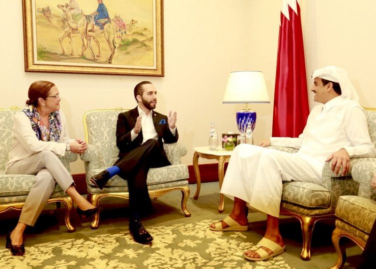 Presidente Bukele se reúne con el Emir de Qatar para fortalecer relación entre ambos países