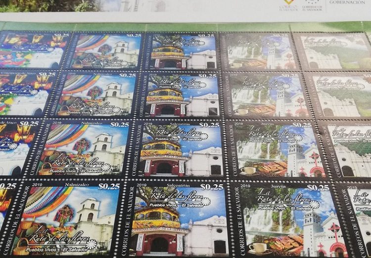Emiten sellos postales alusivos a lugares turísticos de El Salvador