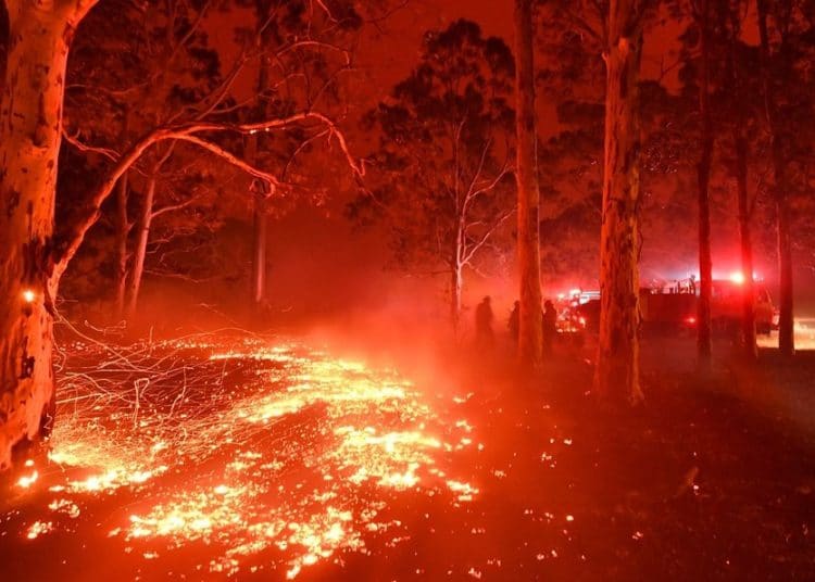 (VIDEO) El impresionante vuelo a través del cielo de fuego en Australia
