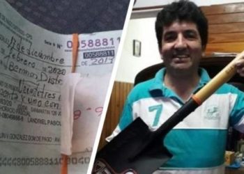 Un argentino devuelve cheques por $36.000 que habían sido perdidos y lo recompensan con una pala
