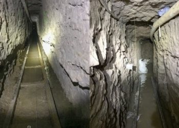 Descubren narco túnel de 1.3 kilómetros de largo entre EE. UU. y México