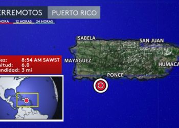 (VIDEO) Nuevo sismo de magnitud preliminar 6.0 sacude Puerto Rico