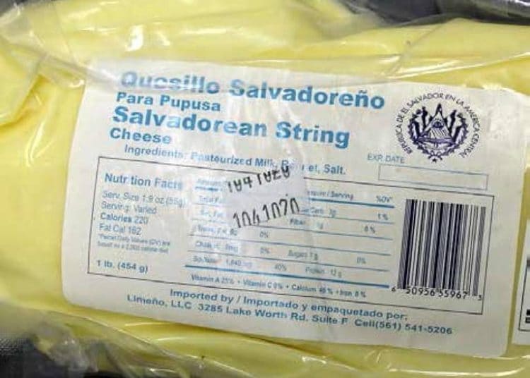 En Florida retiran del mercado quesillo salvadoreño tras detectarse presencia de listeria