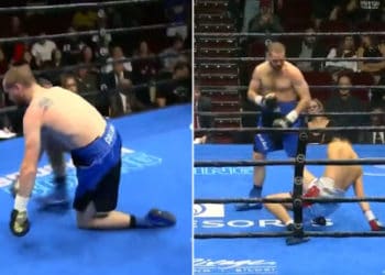 (VIDEO) Tres caídas y un golpe al árbitro en tres minutos de la pelea más salvaje