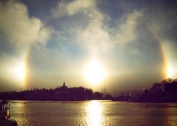 (VIDEO) Aparecen ‘cinco soles’ en el cielo de China