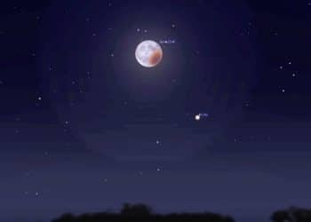 La Luna eclipsa Marte en un inusual espectáculo celeste