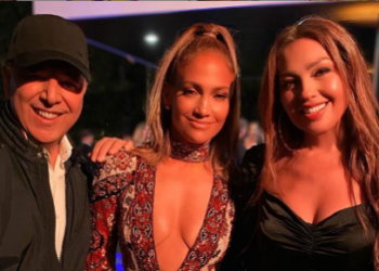 Thalía y JLo se ‘roban’ las miradas en fiesta previa al Super Bowl