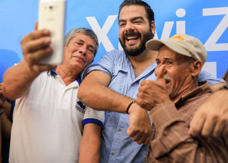 Candidato a la presidente de Nuevas Ideas presenta plan de trabajo en San Miguel