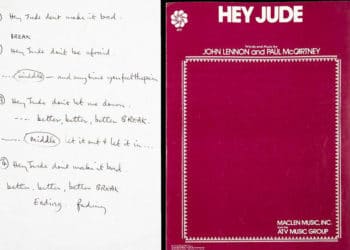 Subastaron por 910.000 dólares el manuscrito de “Hey Jude” de Paul McCartney