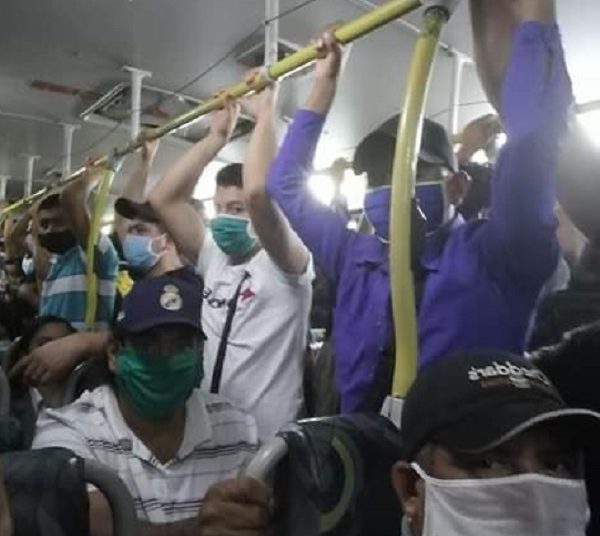 Decomisan autobús de ruta 129 por transportar más personas que las permitidas por Salud