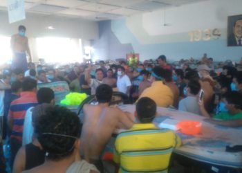 (VIDEO) Albergados del edificio Gamaliel exigen prueba de coronavirus