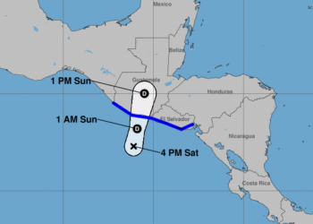 Se forma la depresión tropical 2E frente a costa de El Salvador