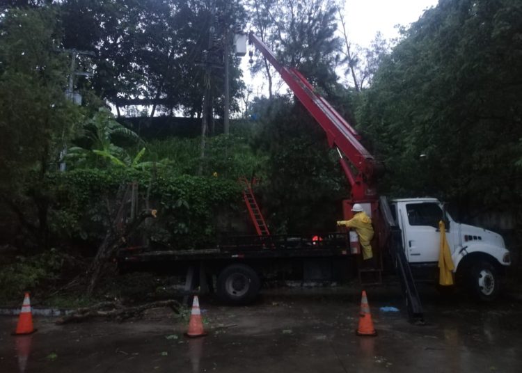 Cortes eléctricos por lluvia solo afectaron al 20% de la población