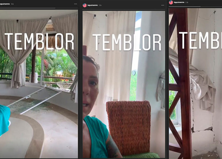 ( VIDEO) El terremoto causa daños en la casa de Alejandra Guzmán en México