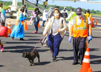 384 salvadoreños varados retornaron este martes al país, procedentes de Panamá y Europa
